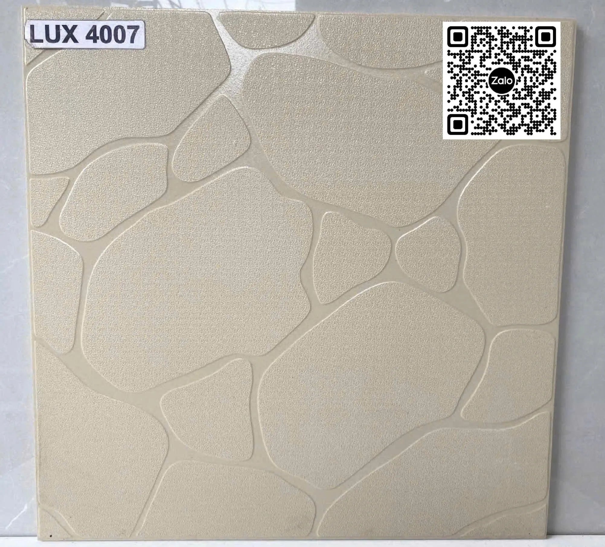 Gạch Đá Mờ 40x40 Ốp Lát Sân Vườn màu kem LUX4007