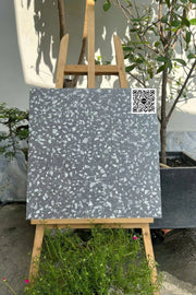 Gạch Đá 60x60 Ốp Lát terrazzo xám đậm