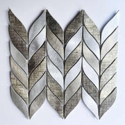 ALLEF30183P Gạch khảm phun nhôm hình lá dùng trang trí tường nội thất khách sạn biệt thự và sàn nhà - Daisan Store