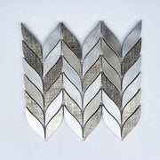 ALLEF30184P Gạch ốp tường khảm họa tiết hiện đại hình lá dài bằng nhôm thiết kế cho tường nội thất phòng tắm - Daisan Store