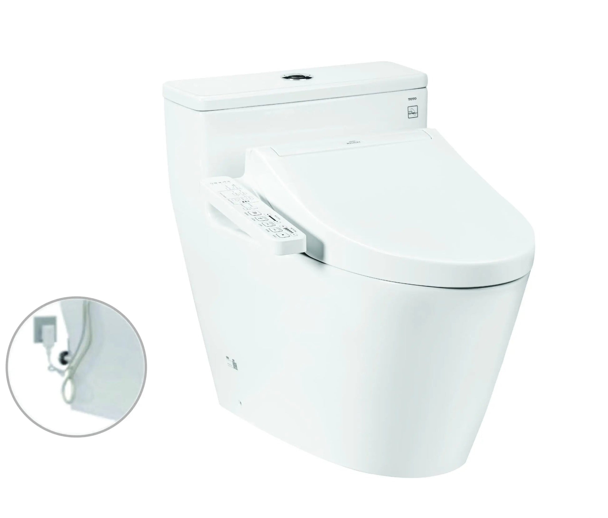 Bàn cầu 1 khối kèm nắp rửa điện tử WASHLET dòng C2 TCF23410AAA MS625DW16XW - Daisan Store