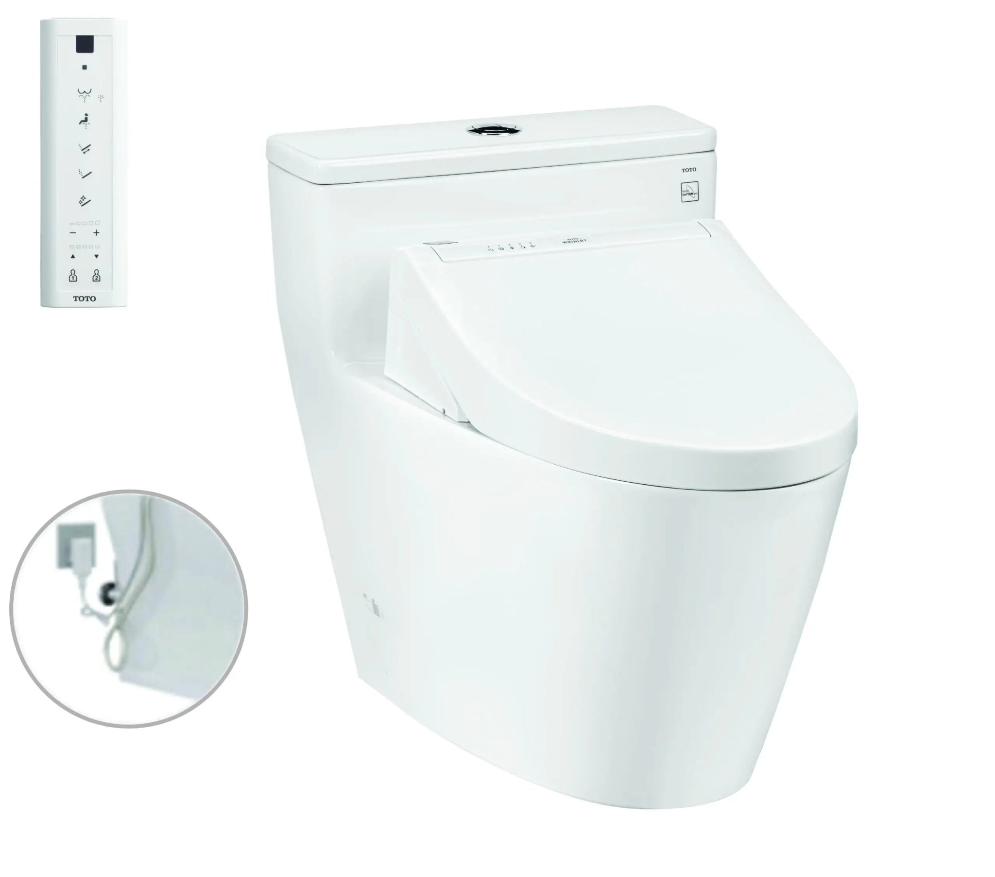 Bàn cầu 1 khối kèm nắp rửa điện tử WASHLET dòng C5 TCF24410AAA MS625DW14XW - Daisan Store