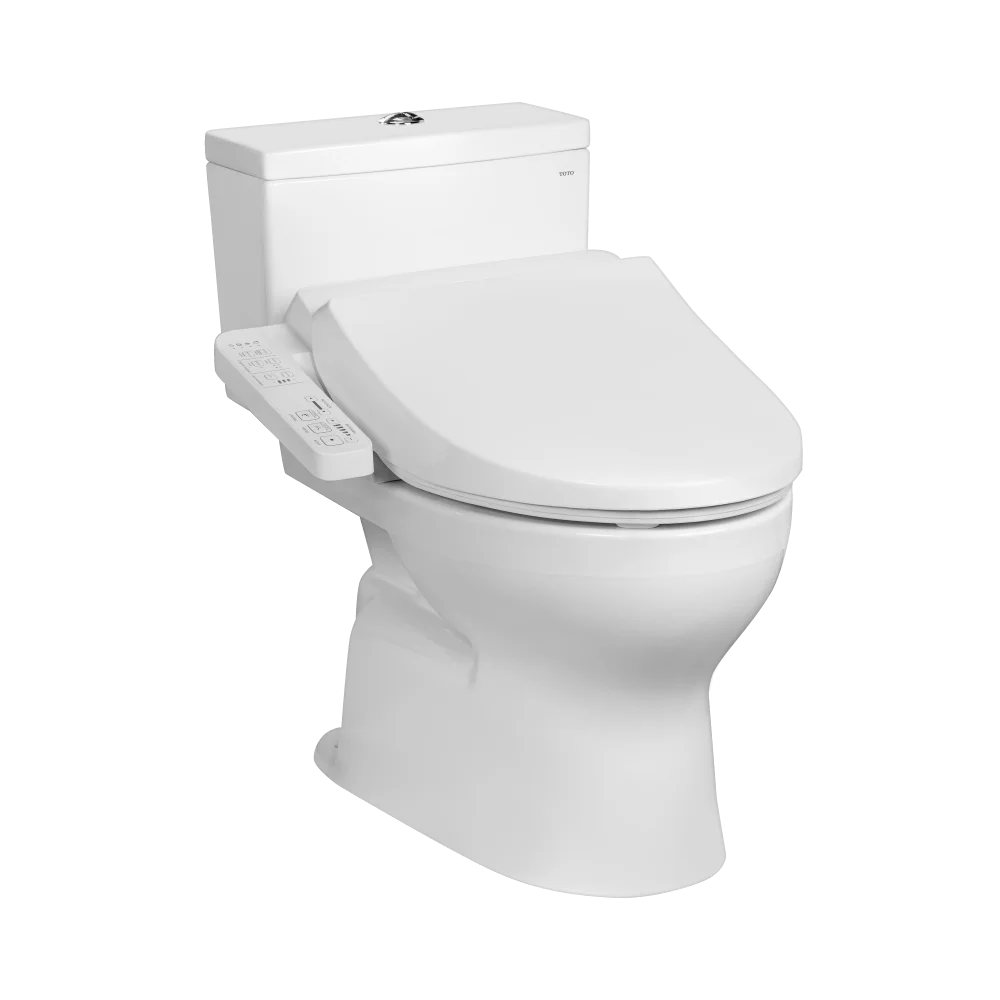 Bàn cầu 2 khối kèm nắp rửa điện tử WASHLET dòng C2 cơ bản TCF23710AAA CS302DW18W - Daisan Store