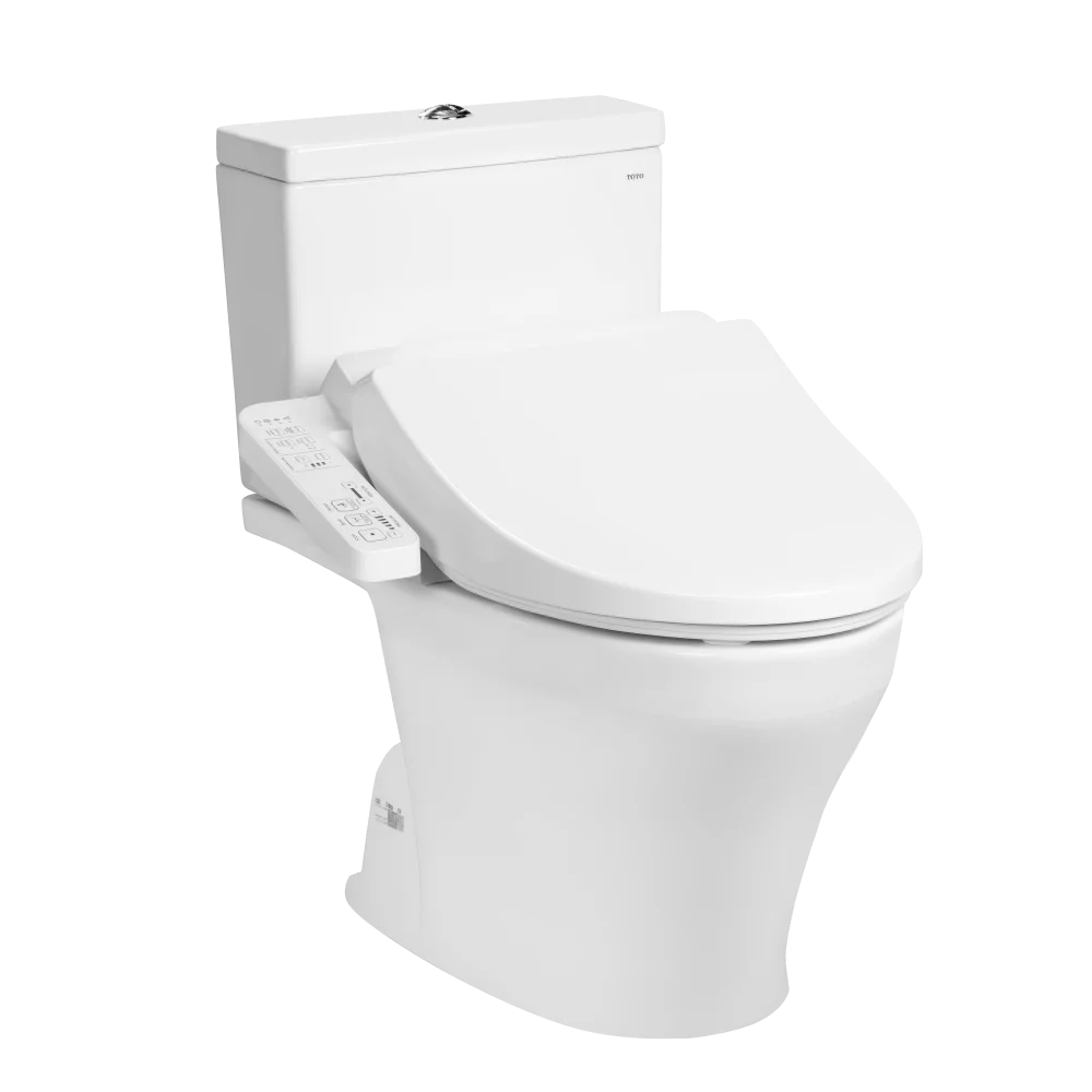 Bàn cầu hai khối kèm nắp rửa điện tử WASHLET dòng C2 cơ bản TCF23710AAA CS326DW18XW - Daisan Store