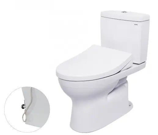 Bàn cầu hai khối, nắp đóng êm kèm vòi rửa nước lạnh TCW1211A CS320DRE4W - Daisan Store