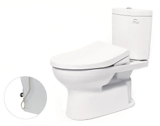 Bàn cầu hai khối, nắp đóng êm kèm vòi rửa nước lạnh TCW1211A CS325DRE4W - Daisan Store