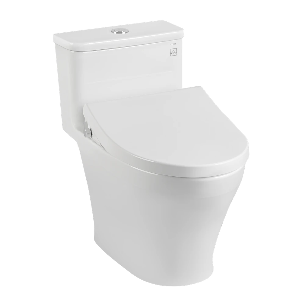 Bàn cầu một khối kèm nắp rửa cơ ECOWASHER MS857DE4XW - Daisan Store