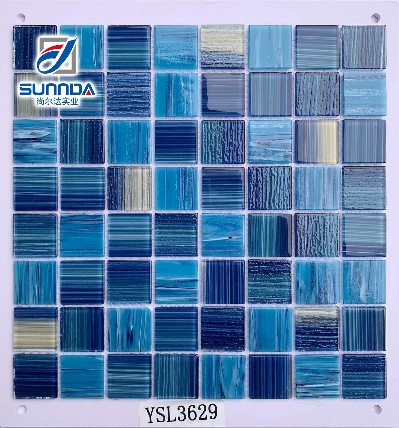 Bán Chạy: Gạch Mosaic Thủy Tinh Xanh Dương Gắn Nóng Chảy Chất Lượng Cao Cho Hồ Bơi và Trang Trí Tường - Daisan Store