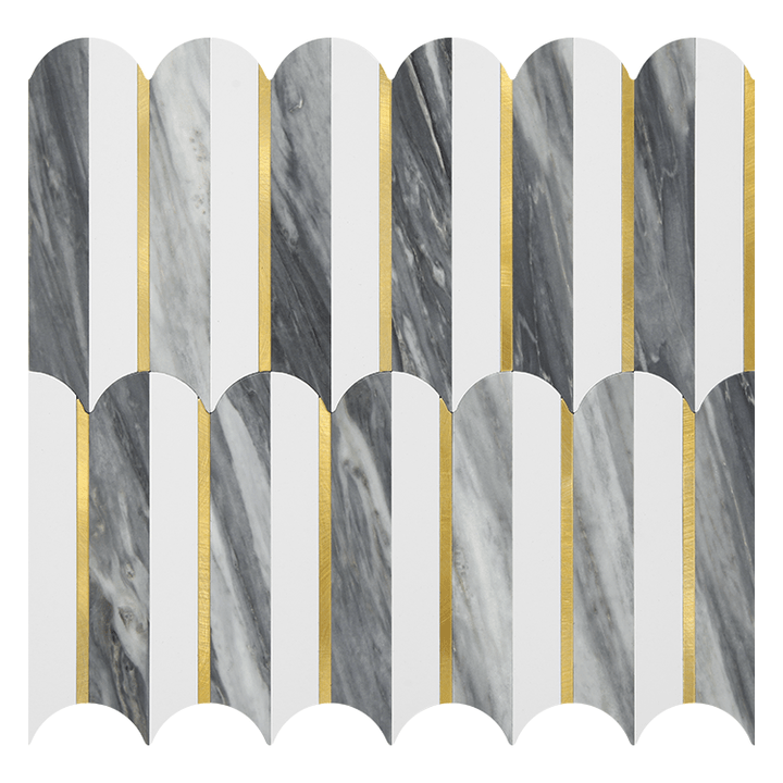 Bán chạy nhất Hình chữ nhật màu xám trắng tự dính ốp tường bếp Mosaic cho ốp tường bếp - Daisan Store