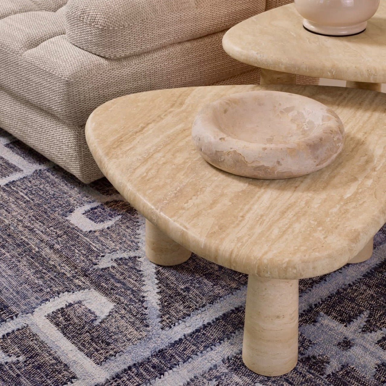 Bàn Trà Chữ Nhật Đá Cẩm Thạch & Gỗ Sang Trọng - Daisan Store