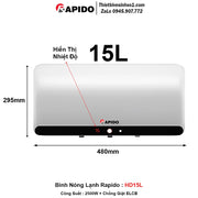 Bình Nóng Lạnh Rapido HD15L - Daisan Store