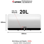 Bình Nóng Lạnh Rapido HD20L - Daisan Store