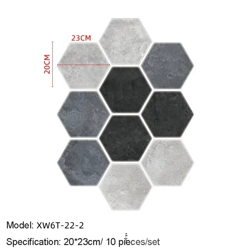 Bộ 10 20 Miếng Dán Tường Lục Giác Tự Dính Chống Thấm - Daisan Store