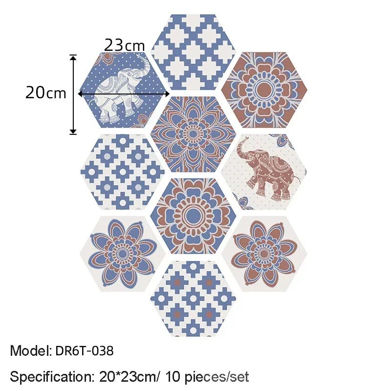 Bộ 10 20 Miếng Dán Tường Lục Giác Tự Dính Chống Thấm - Daisan Store