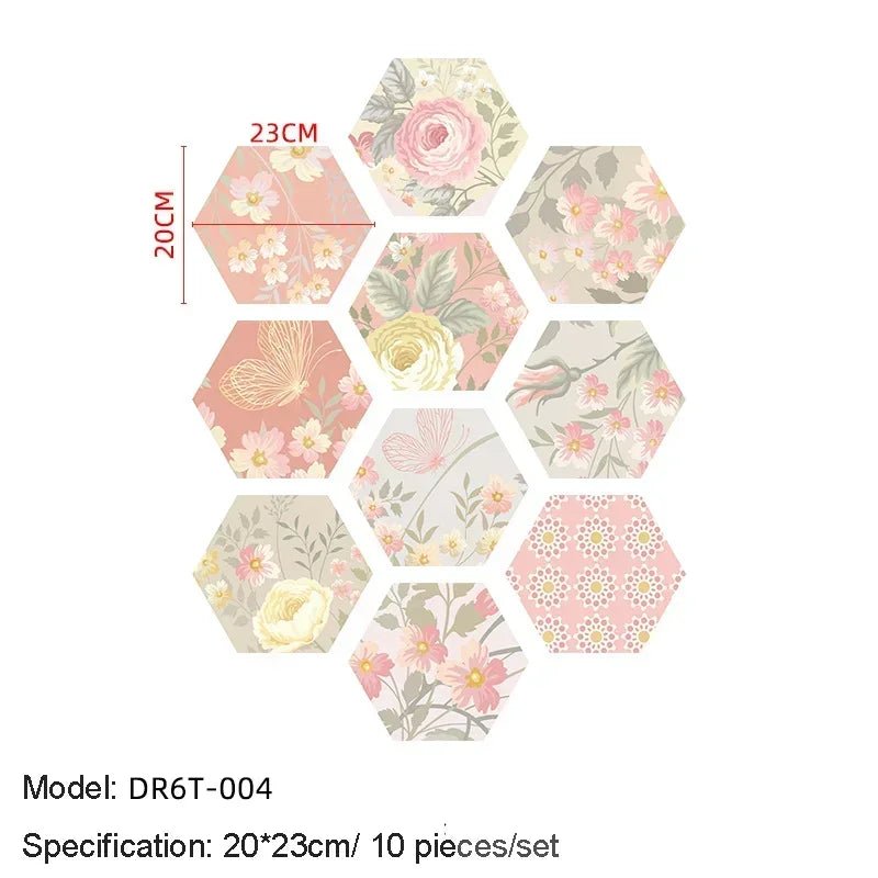 Bộ 10 20 Miếng Dán Tường Lục Giác Tự Dính Chống Thấm - Daisan Store