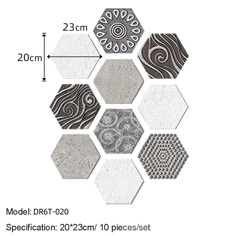 Bộ 10 20 Miếng Dán Tường Lục Giác Tự Dính Chống Thấm - Daisan Store