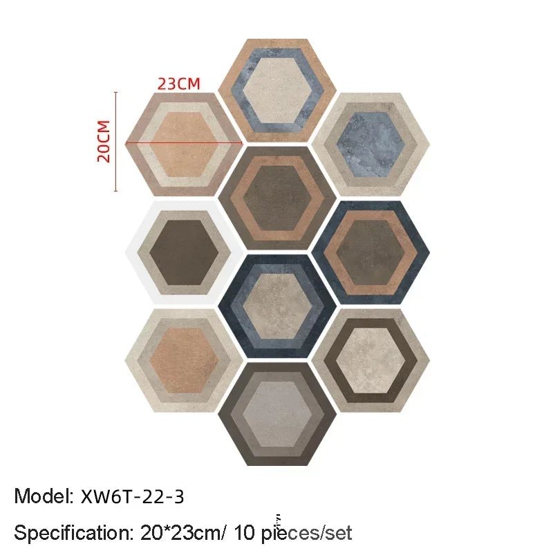 Bộ 10 20 Miếng Dán Tường Lục Giác Tự Dính Chống Thấm - Daisan Store