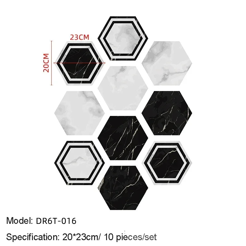 Bộ 10 20 Miếng Dán Tường Lục Giác Tự Dính Chống Thấm - Daisan Store