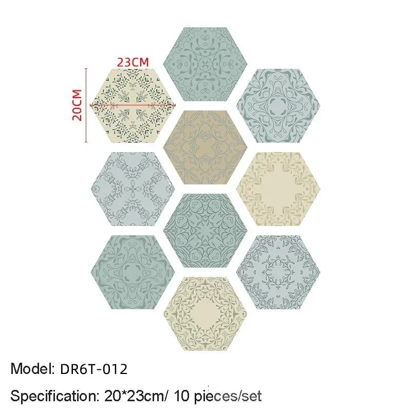 Bộ 10 20 Miếng Dán Tường Lục Giác Tự Dính Chống Thấm - Daisan Store