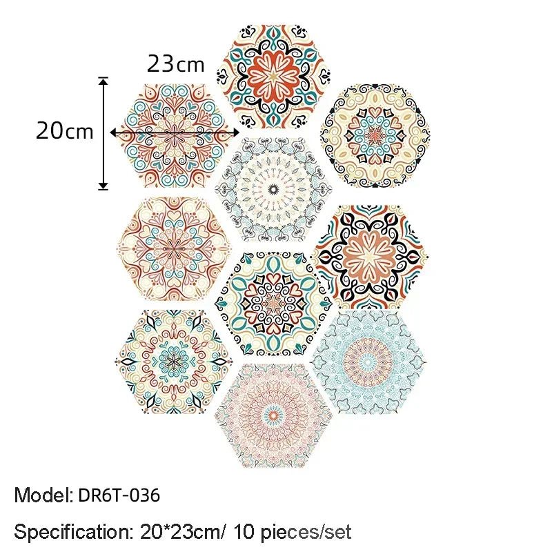 Bộ 10 20 Miếng Dán Tường Lục Giác Tự Dính Chống Thấm - Daisan Store