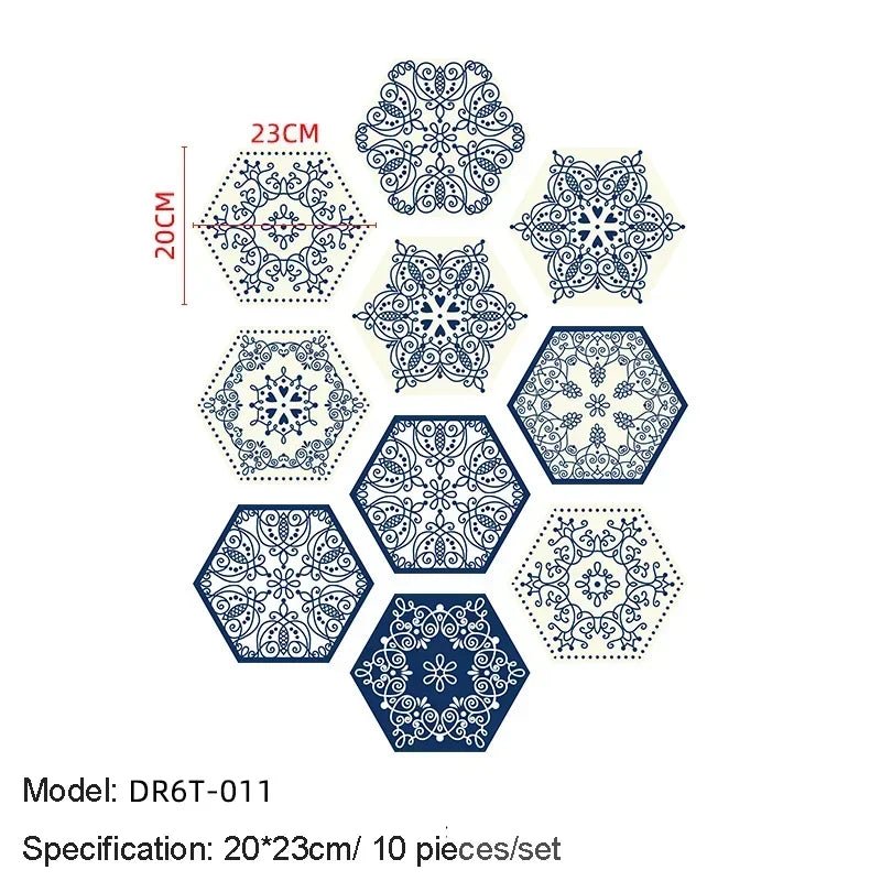 Bộ 10 20 Miếng Dán Tường Lục Giác Tự Dính Chống Thấm - Daisan Store