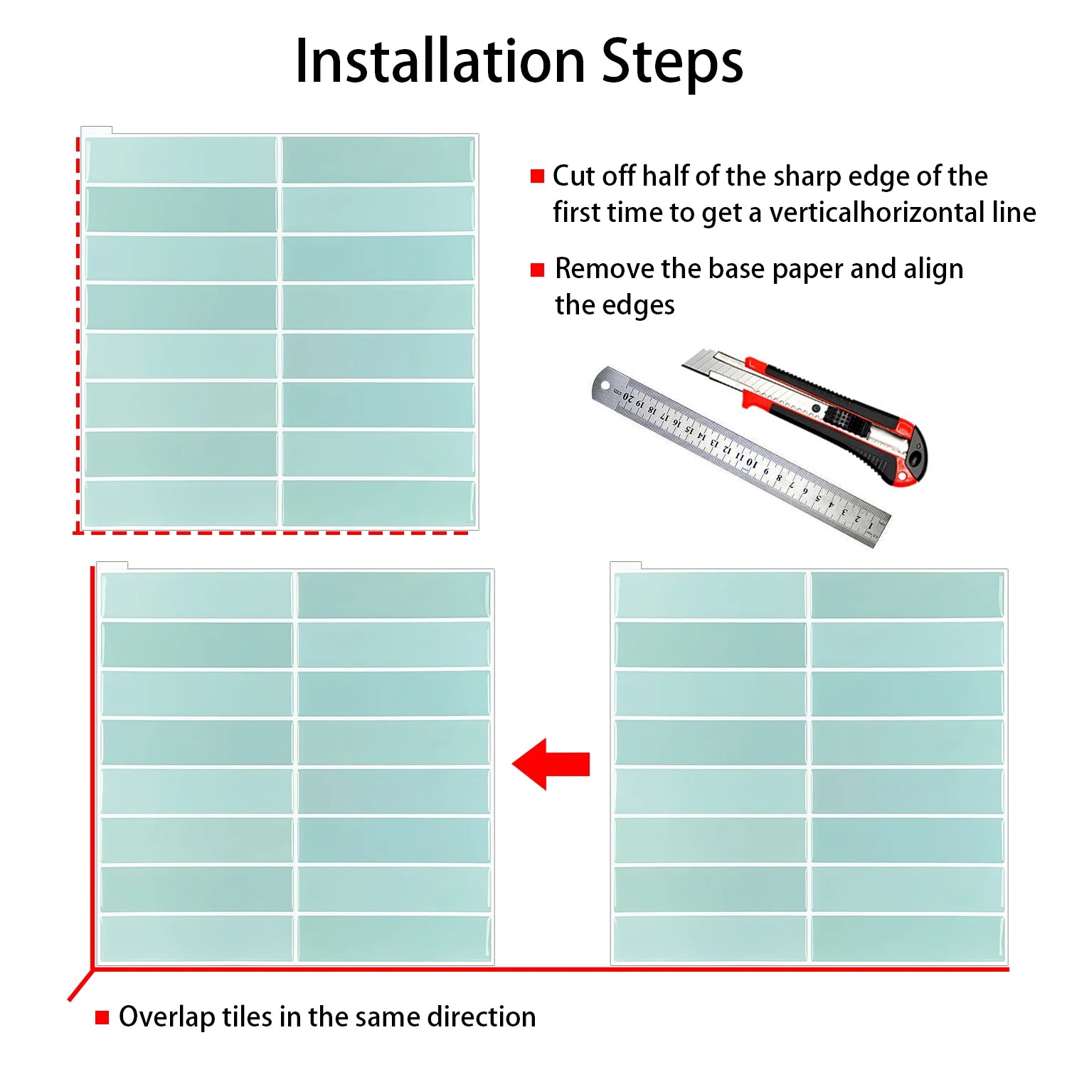 Bộ 10 Miếng Dán Tường 3D Giả Gạch Chống Nước Decor - Daisan Store