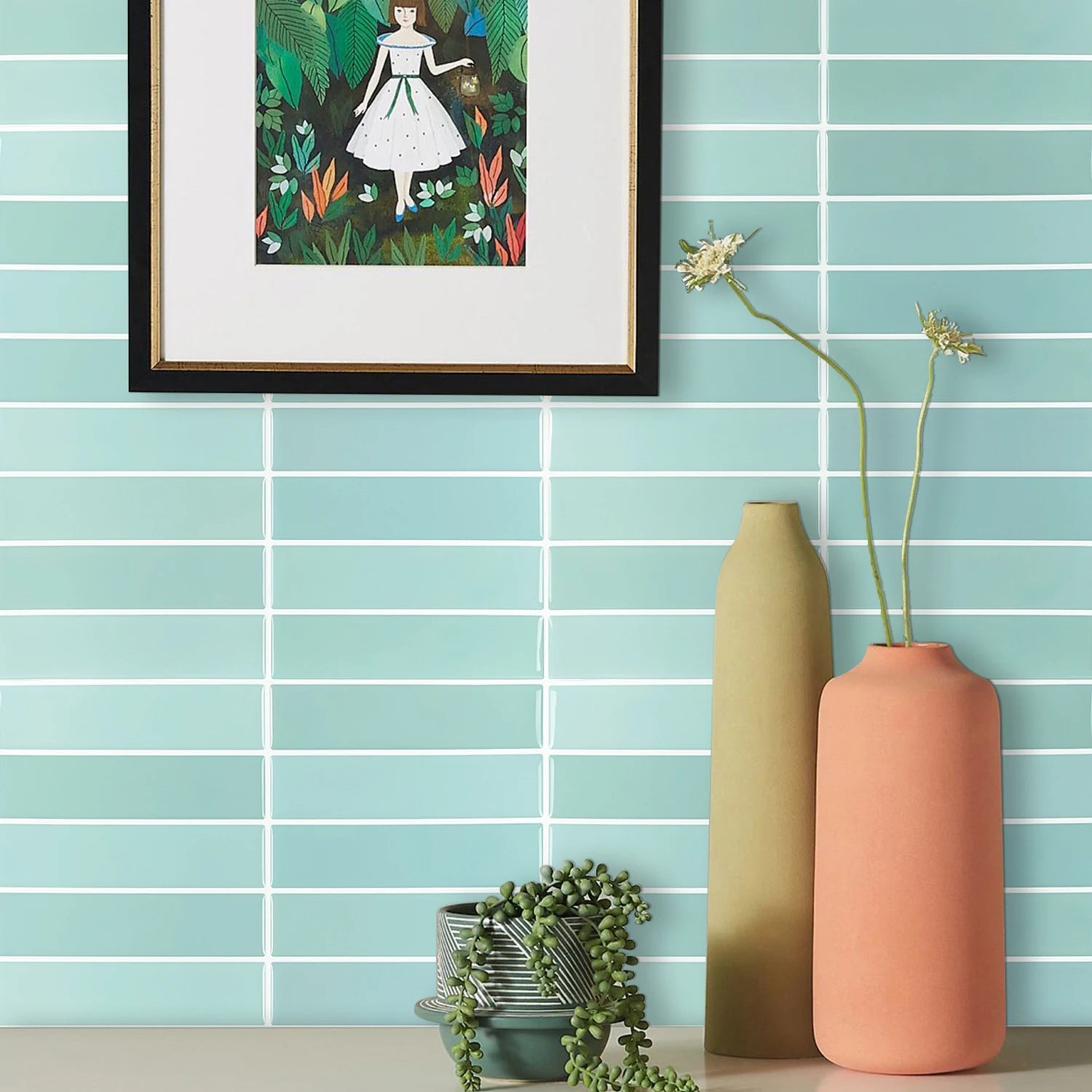 Bộ 10 Miếng Dán Tường 3D Giả Gạch Chống Nước Decor - Daisan Store