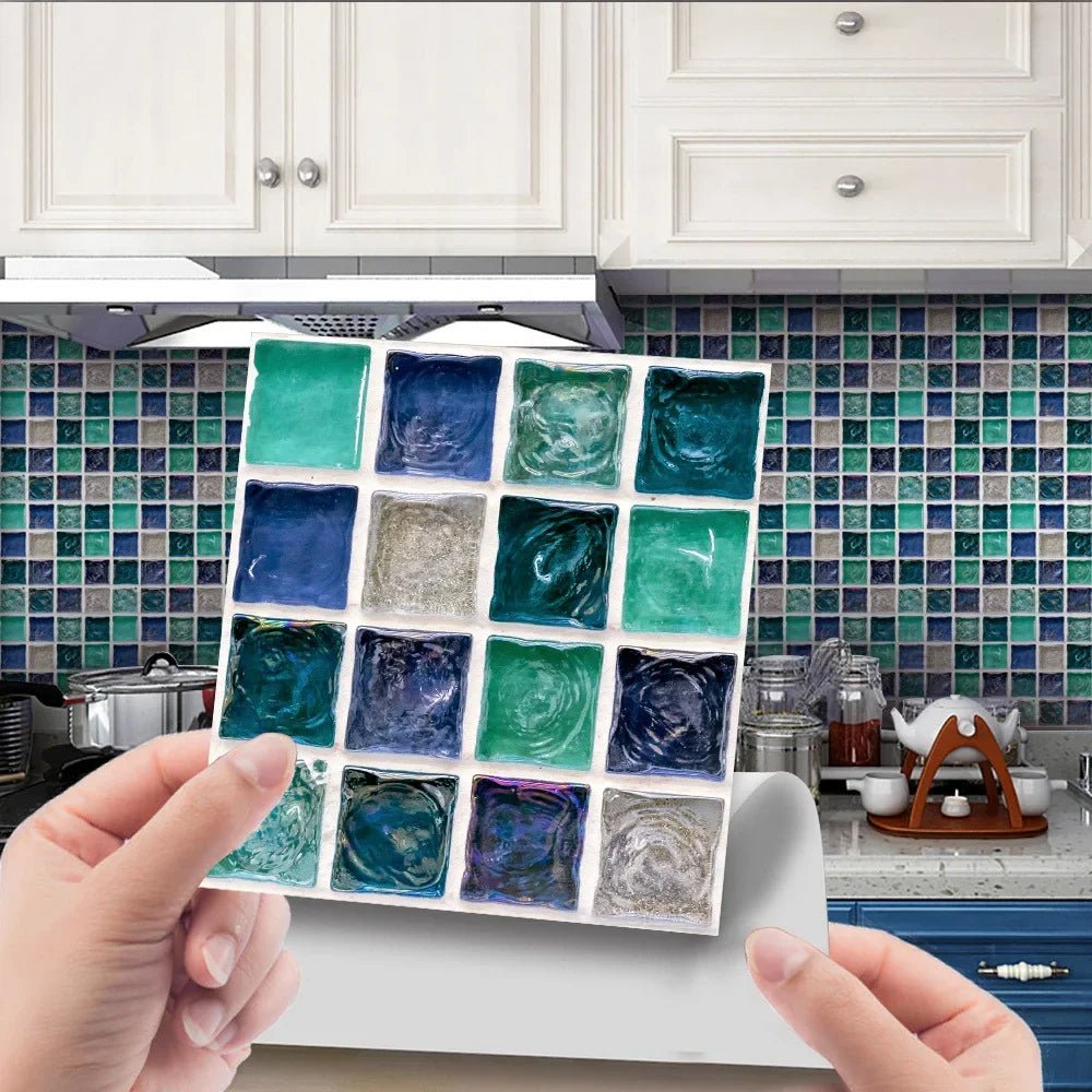 Bộ 10 Miếng Gạch Mosaic 3D Dán Tường Chống Thấm Phòng Tắm - Daisan Store