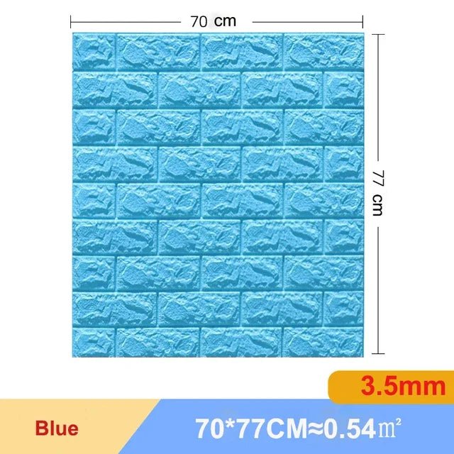 Bộ 10 Món Dán Tường 3D Dính Nước Phòng Khách 70X77CM - Daisan Store