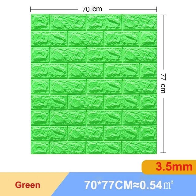 Bộ 10 Món Dán Tường 3D Dính Nước Phòng Khách 70X77CM - Daisan Store