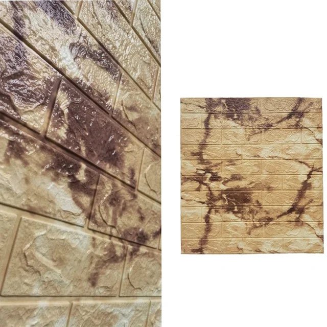 Bộ 10 Món Dán Tường 3D Dính Nước Phòng Khách 70X77CM - Daisan Store