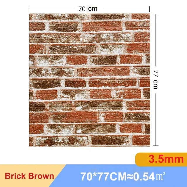 Bộ 10 Món Dán Tường 3D Dính Nước Phòng Khách 70X77CM - Daisan Store