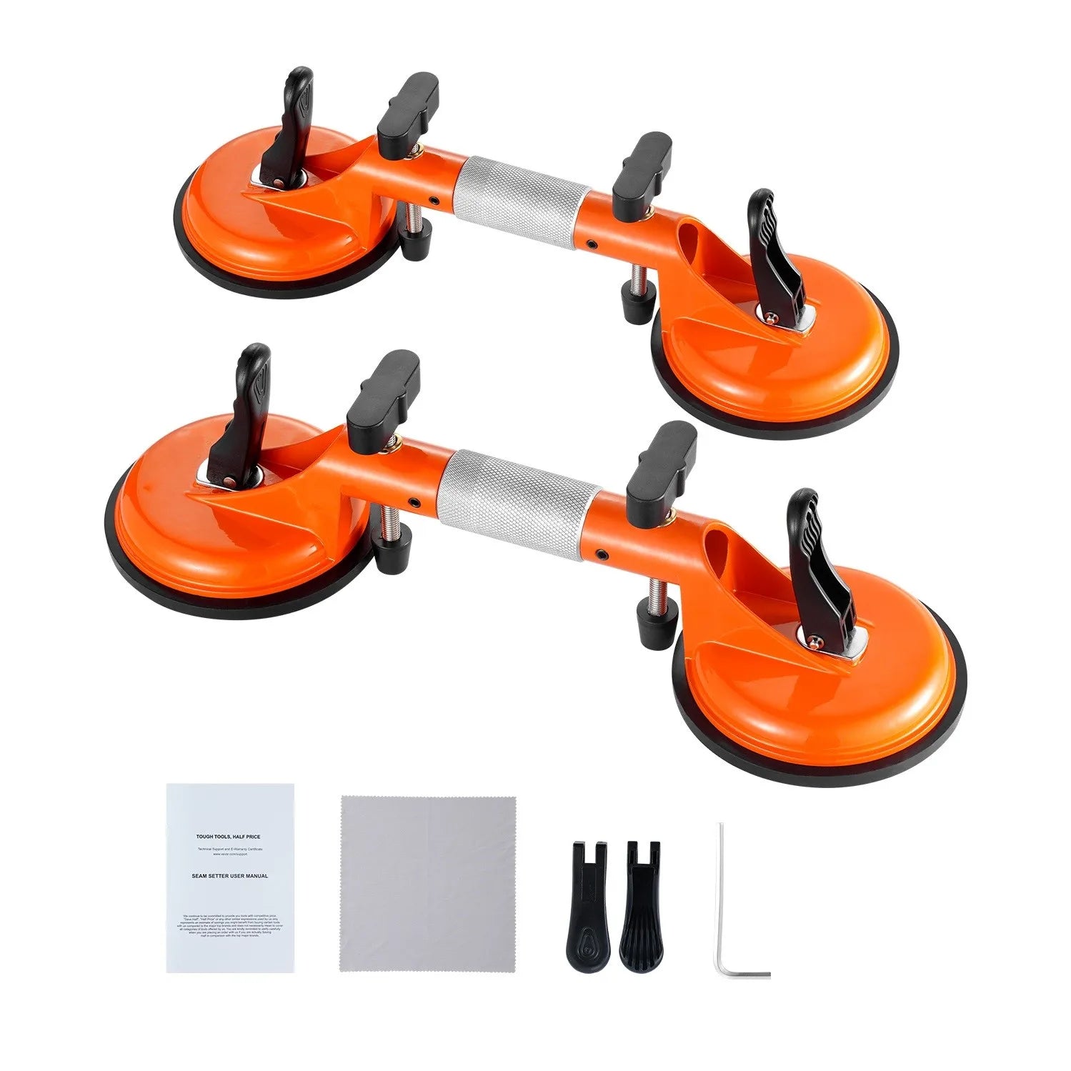 Bộ 2 Kẹp Đá Điều Chỉnh 180° với Cốc Hút Chân Không 5in - Daisan Store