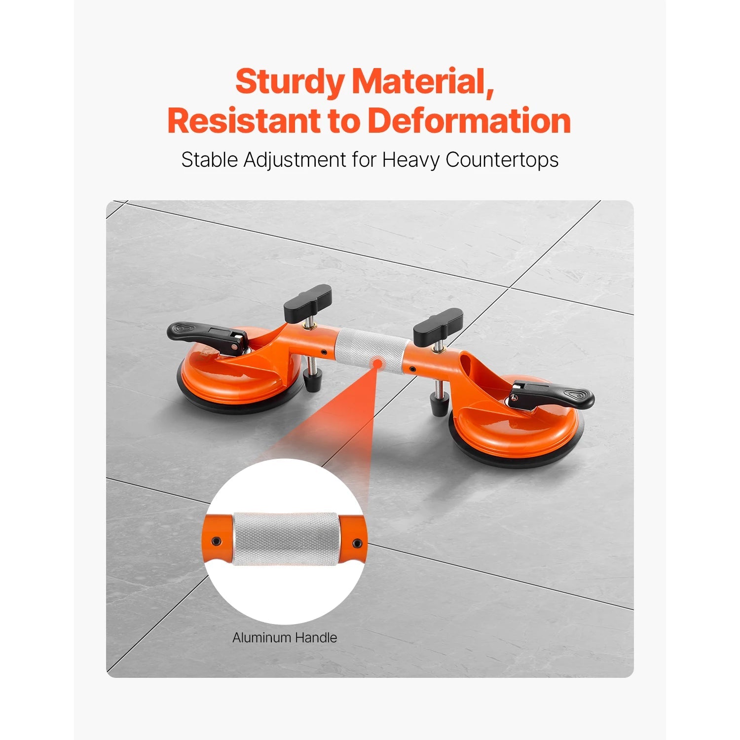 Bộ 2 Kẹp Đá Điều Chỉnh 180° với Cốc Hút Chân Không 5in - Daisan Store