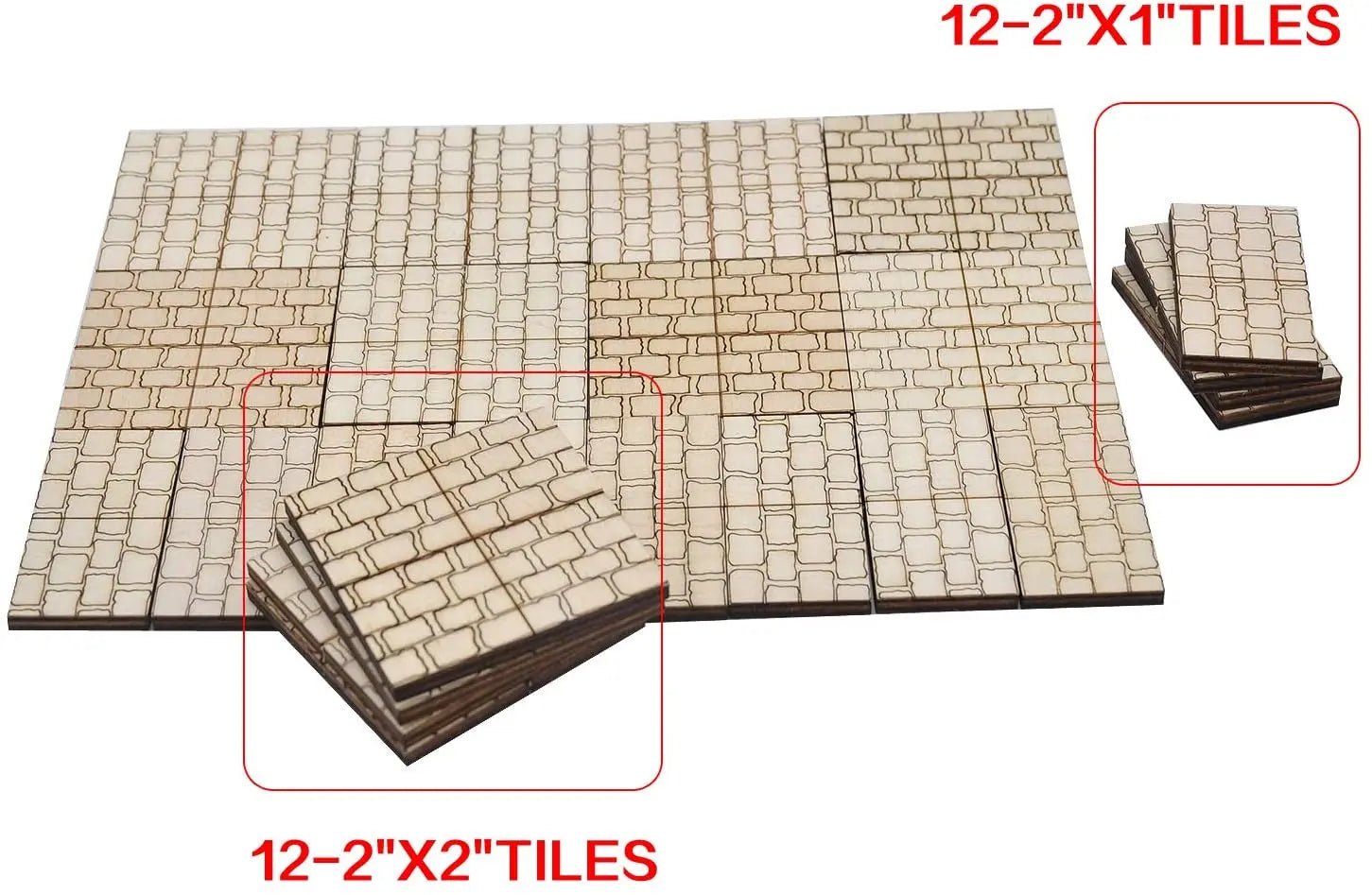 Bộ 24 Gạch Sàn Gỗ Khắc Laser 1 Cho Bàn D&D - Daisan Store