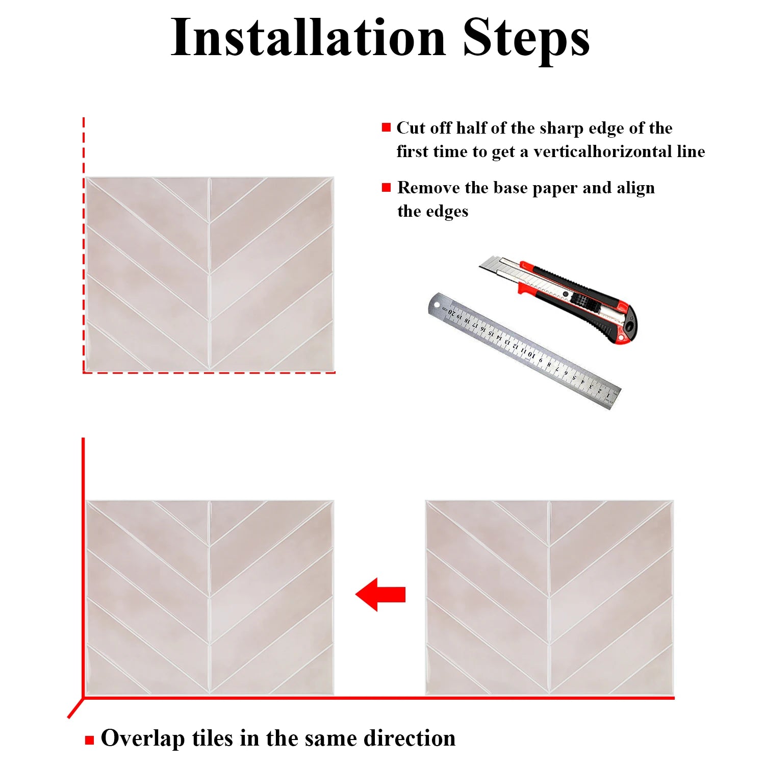 Bộ 3 Tờ Dán Tường Gạch 3D Chống Thấm Chịu Nhiệt Dễ Xóa - Daisan Store