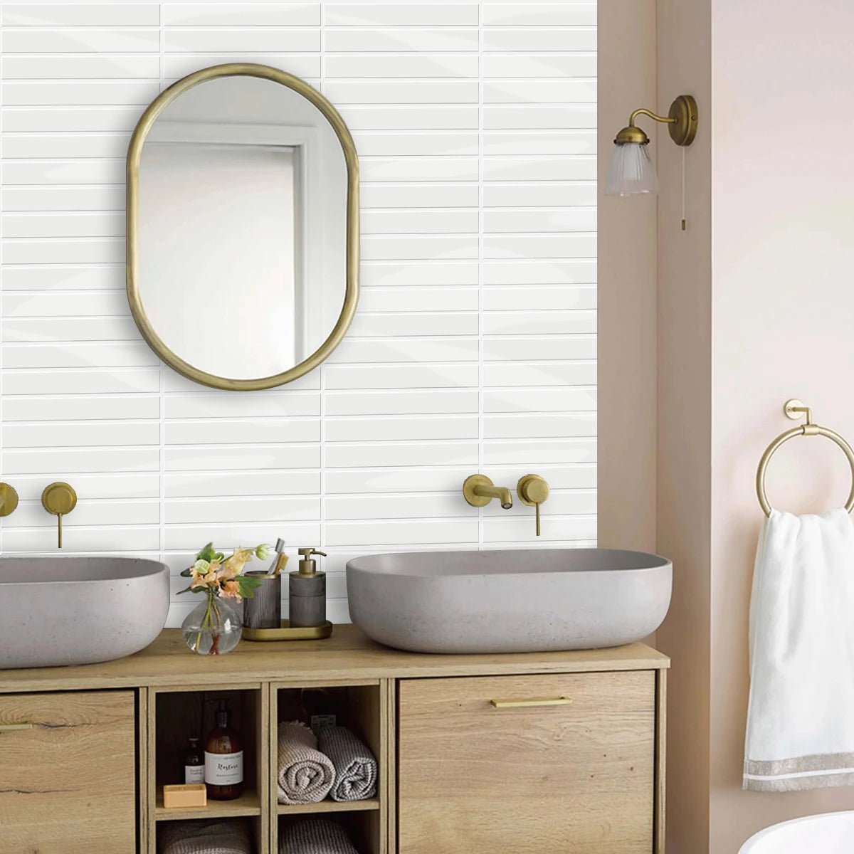 Bộ 5 Miếng Dán Tường 3D Subway Trang Trí Nhà Bếp - Daisan Store