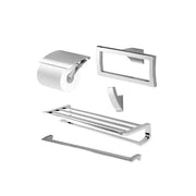 Bộ 5 sản phẩm G: lô đựng giấy vệ sinh, vòng treo khăn, móc áo, thanh vắt khăn & thanh vắt khăn 2 tầng YS903N5V - Daisan Store