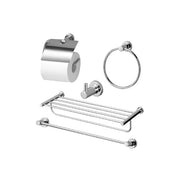 Bộ 5 sản phẩm L: lô đựng giấy vệ sinh, vòng treo khăn, móc áo, thanh vắt khăn & thanh vắt khăn 2 tầng YS406N5V - Daisan Store