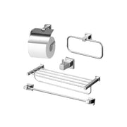 Bộ 5 sản phẩm L: lô đựng giấy vệ sinh, vòng treo khăn, móc áo, thanh vắt khăn & thanh vắt khăn 2 tầng YS408N5V - Daisan Store