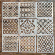 Bộ 9 Khuôn Stencil 15x15cm Dựng Trang Trí Nội Thất Đẹp - Daisan Store