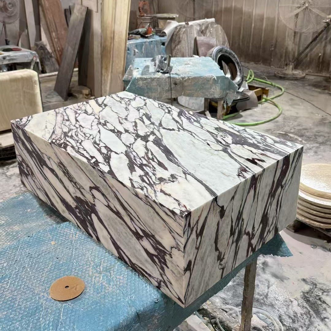 Bộ Bàn Trà & Kệ TV Đá Cẩm Thạch Ý Hiện Đại - Daisan Store