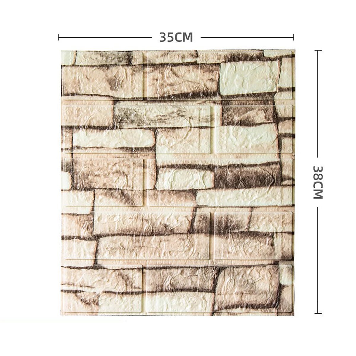 Bộ Dán Tường Gạch 3D 35x38 Cm Chống Nước 5 15 30 Miếng - Daisan Store