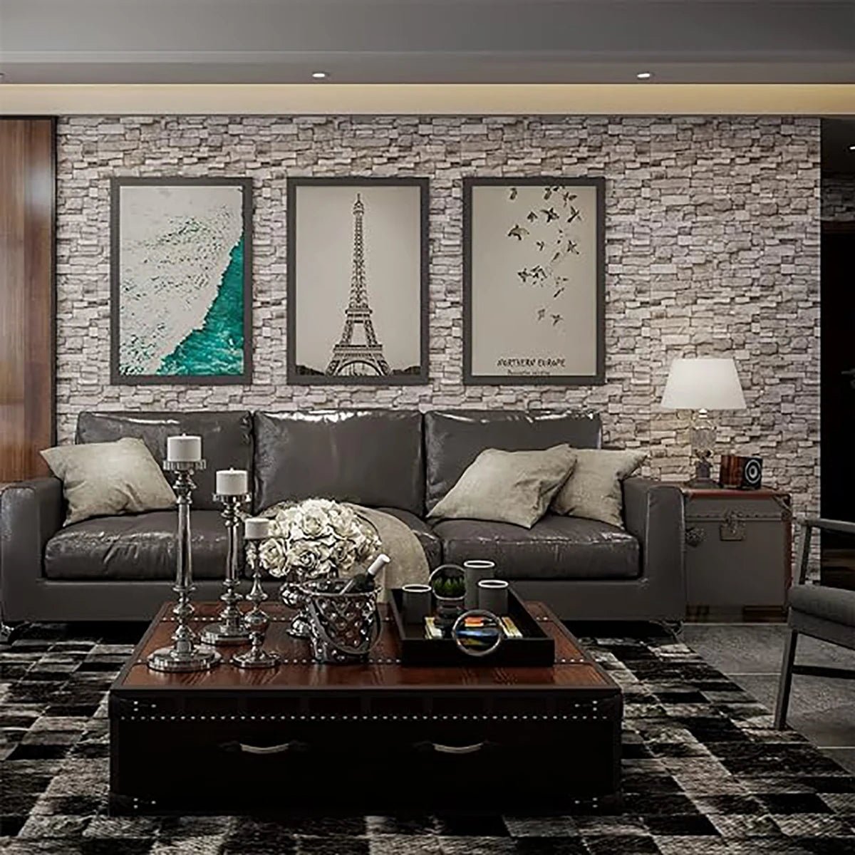 Bộ Dán Tường Gạch 3D 35x38 Cm Chống Nước 5 15 30 Miếng - Daisan Store