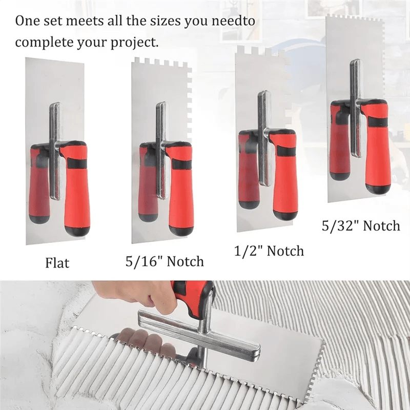 Bộ Dao Trát Gạch Inox 4 Món Cho Lát Tường Sàn Chất Lượng - Daisan Store