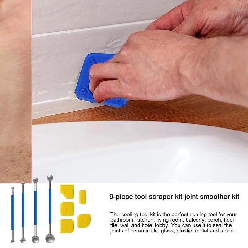 Bộ Dụng Cụ Loại Bỏ Keo Silicone & Gạt Mạch Kính - Daisan Store