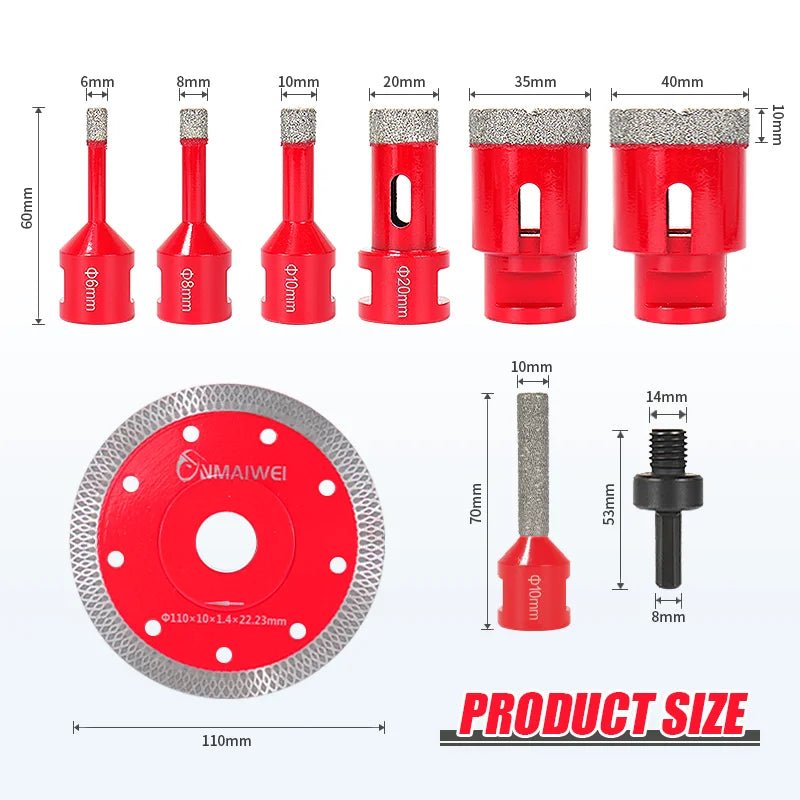 Bộ Khoan M14 9 Mũi - Gạch Sứ Lưu Đức - Daisan Store