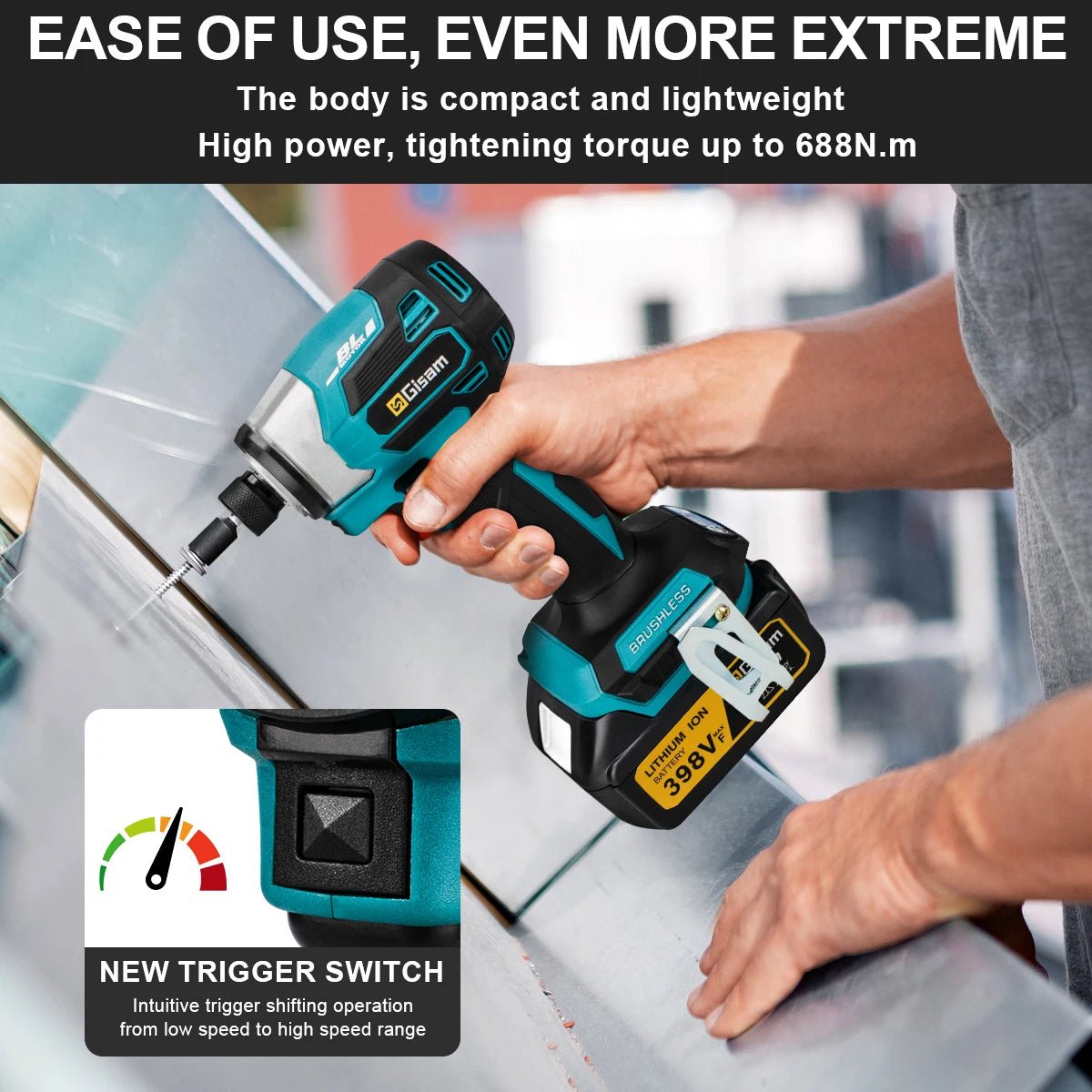 Bo May Dung Cu Van Vit Va Dap Brushless 688 Nm Makita 18V - Daisan Store