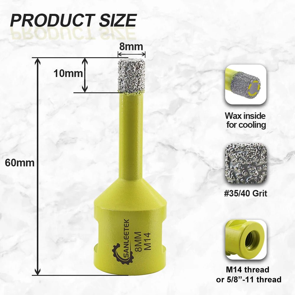 Bo Mui Khoan Kim Cuong Kho 8mm Cho Gach Ceramic M14 Ren - Daisan Store