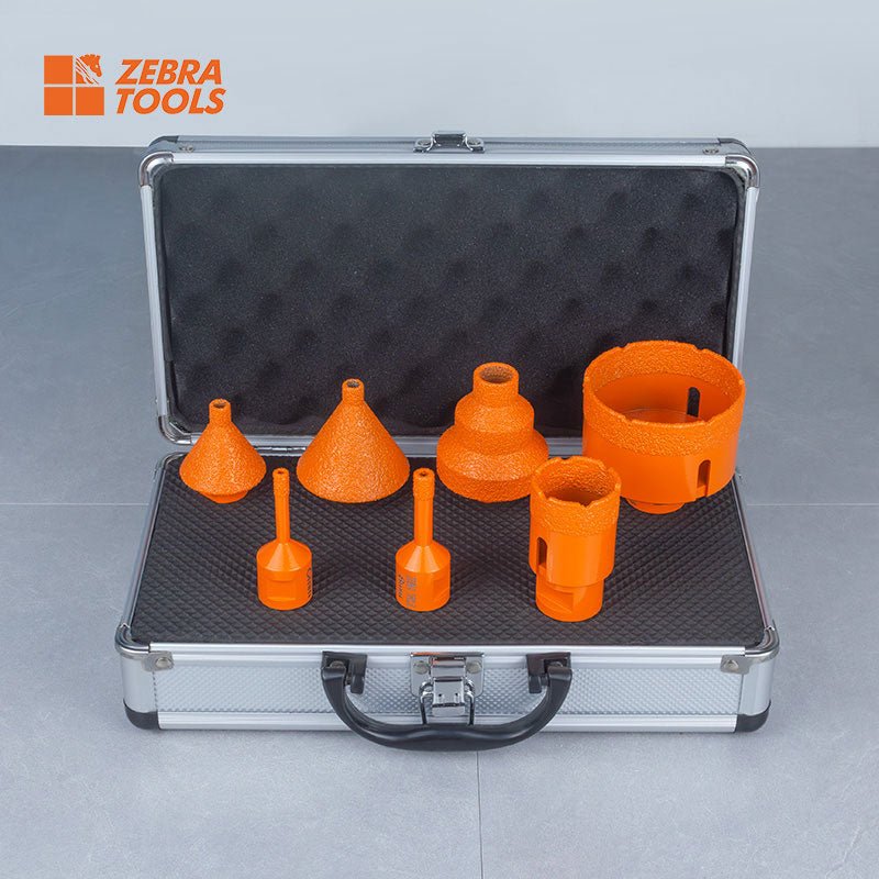 Bộ mũi khoan kim cương ren M14 7 chiếc, thép tốc độ cao 35mm - Daisan Store